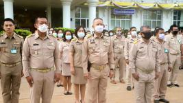 ทน.แม่สอด จัดกิจกรรมเข้าแถวเคารพธงชาติเนื่องในวันพระราชทานธงชาติไทย