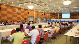 ทน.แม่สอด จัดประชุมเตรียมงานพิธีวางศิลาฤกษ์ศาลสมเด็จพระนเรศวรมหาราช และศาลหลักเมืองแม่สอด