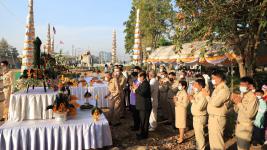 ทน.แม่สอด จัดพิธีวางศิลาฤกษ์สร้างศาลพระหลักเมืองแม่สอดและพระบรมราชานุสาวรีย์ศาลสมเด็จพระนเรศวรมหาราช (พระตำหนัก)