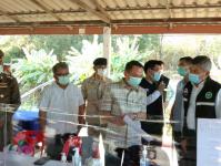 ทน.แม่สอด ร่วมต้อนรับผู้ว่าราชการจังหวัดตากและตรวจเยี่ยมจุดคัดกรองด่านห้วยหินฝน