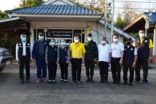 ทน.แม่สอด ร่วมต้อนรับผู้ว่าราชการจังหวัดตากและตรวจเยี่ยมจุดคัดกรองด่านห้วยหินฝน