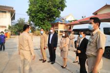 ปลัดเทศบาลพร้อมด้วยหัวหน้าส่วนราชการ เข้าตรวจเยี่ยมหน่วยเลือกตั้งสมาชิกสภาเทศบาลและนายกเทศมนตรีนครแม่สอด