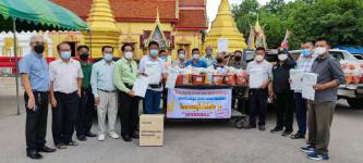 วัดบุญญาวาสและคณะศรัทธา สนับสนุนอุปกรณ์ทางการแพทย์แก่โรงพยาบาลสนามเทศบาลนครแม่สอด