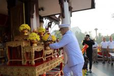 เทศบาลนครแม่สอด เข้าร่วมงานรัฐพิธีและวางพานพุ่มดอกไม้สด วันสมเด็จพระนเรศวรมหาราช เนื่องในวันยุทธหัตถี