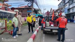 ทน.แม่สอด เข้าร่วมโครงการ “ตรวจสอบ ปรับปรุง จัดระเบียบสายสื่อสาร ป้องกันเหตุอัคคีภัย”