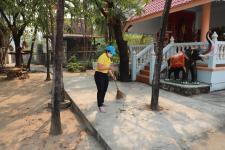 ทน.แม่สอด จัดกิจกรรมจิตอาสาพัฒนาวัดเนื่องในวันมาฆบูชา