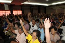 10/06/54การประชุมประชาคมโครงการรักษ์น้ำและฟื้นฟูระบบนิเวศป่าไม้ โครงการก่อสร้างมหาวิทยาลัยนานาชาติอำเภอแม่สอด จังหวัดตาก และองค์กรปกครองท้อง ถิ่นรูปแบบพิเศษ “นคร แม่สอด” วันศุกร์ที่ ๑๐ มิถุนายน ๒๕๕๔ เวลา ๐๙.๐๐ นาฬิกา ณ ศูนย์กลางแสดงสินค้า และศูนย์ประชุมเพ