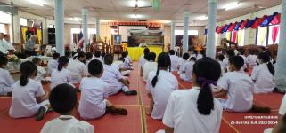 ทน.แม่สอด ร่วมพิธีเปิดโครงการเข้าค่ายอบรมคุณธรรม จริธรรม โรงเรียนเทศบาลวัดบุญญาวาส 