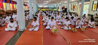ทน.แม่สอด ร่วมพิธีเปิดโครงการเข้าค่ายอบรมคุณธรรม จริธรรม โรงเรียนเทศบาลวัดบุญญาวาส 