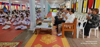 ทน.แม่สอด ร่วมพิธีเปิดโครงการเข้าค่ายอบรมคุณธรรม จริธรรม โรงเรียนเทศบาลวัดบุญญาวาส 