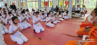 ทน.แม่สอด ร่วมพิธีเปิดโครงการเข้าค่ายอบรมคุณธรรม จริธรรม โรงเรียนเทศบาลวัดบุญญาวาส 