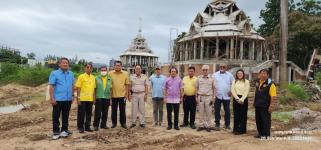 ทน.แม่สอด ลงพื้นที่ติดตามความคืบหน้างานก่อสร้างพระตำหนัก  สมเด็จพระนเรศวรมหาราช และศาลหลักเมือง