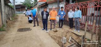 ทน.แม่สอด ลงพื้นที่ตรวจงานก่อสร้างต่าง ๆ ในเขตเทศบาลนครแม่สอด