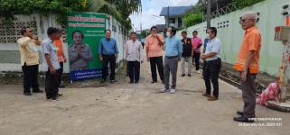 ทน.แม่สอด ลงพื้นที่ตรวจงานก่อสร้างต่าง ๆ ในเขตเทศบาลนครแม่สอด