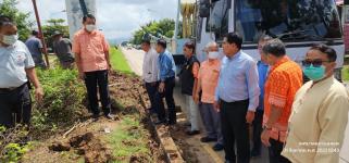 ทน.แม่สอด ลงพื้นที่ตรวจงานก่อสร้างต่าง ๆ ในเขตเทศบาลนครแม่สอด