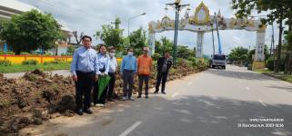 ทน.แม่สอด ลงพื้นที่ตรวจงานก่อสร้างต่าง ๆ ในเขตเทศบาลนครแม่สอด
