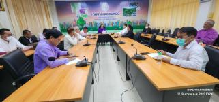 ทน.แม่สอด จัดประชุมติดตามโครงการก่อสร้างระบบสาธารณูปโภคประจำปีงบประมาณ 2566