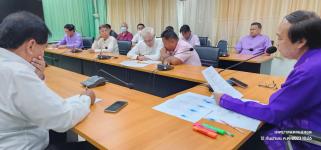ทน.แม่สอด จัดประชุมติดตามโครงการก่อสร้างระบบสาธารณูปโภคประจำปีงบประมาณ 2566