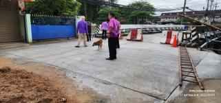 ทน.แม่สอด ลงพื้นที่ติดตามความเรียบร้อยการซ่อมแซมคอสะพานร่วมแรง 