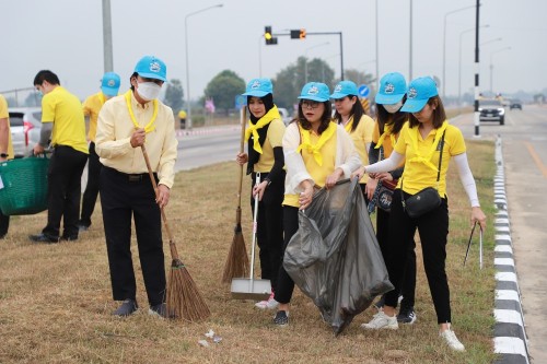 ทน.แม่สอด จัดกิจกรรมจิตอาสาปรับภูมิทัศน์เส้นทางเสด็จฯ ถนนทางหลวงชนบท 3050