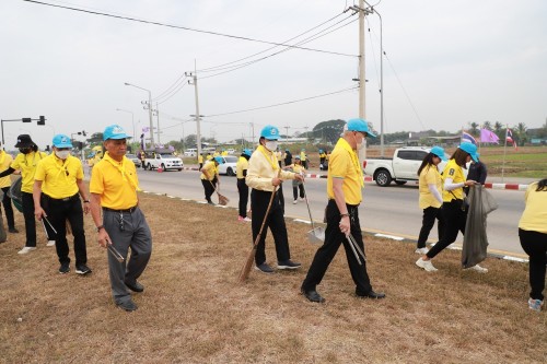 ทน.แม่สอด จัดกิจกรรมจิตอาสาปรับภูมิทัศน์เส้นทางเสด็จฯ ถนนทางหลวงชนบท 3050