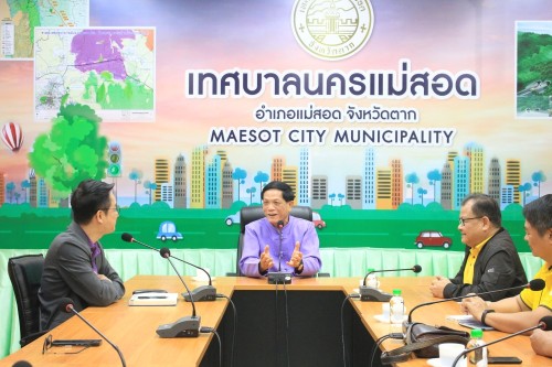 ทน.แม่สอด ต้อนรับ โทรคมนาคมจังหวัดตาก และคณะ
