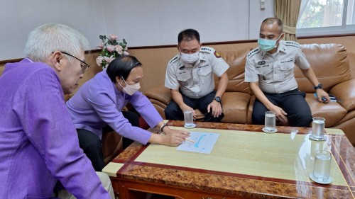 ทน.แม่สอด ต้อนรับ นายศุภชัย ศรีกอง ผู้บัญชาการเรือนจำอำเภอ  แม่สอด และคณะฯ