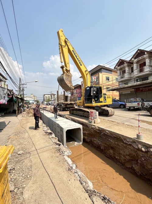 เทศบาลนครแม่สอด ลงพื้นที่ติดตามความคืบหน้า โครงการพัฒนา ตามผังเมือง รวมเมืองแม่สอด อำเภอแม่สอด จังหวัดตาก