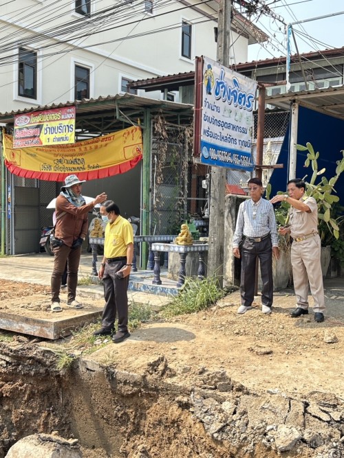 เทศบาลนครแม่สอด ลงพื้นที่ติดตามความคืบหน้า โครงการพัฒนา ตามผังเมือง รวมเมืองแม่สอด อำเภอแม่สอด จังหวัดตาก