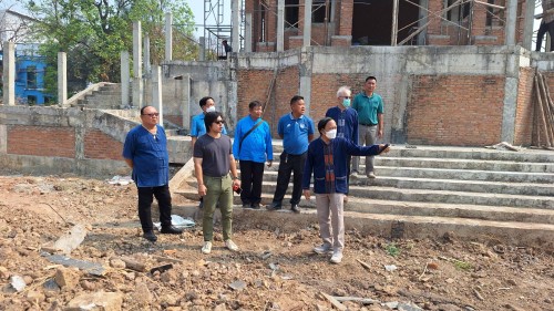 ทน.แม่สอด ลงพื้นที่ติดตามงานก่อสร้างศาลสมเด็จพระนเรศวรมหาราช และศาลหลักเมืองแม่สอด