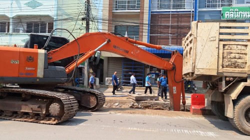 เทศบาลนครแม่สอด ลงพื้นที่ติดตามความคืบหน้า โครงการพัฒนาตามผังเมือง รวมเมืองแม่สอด อำเภอแม่สอด จังหวัดตาก