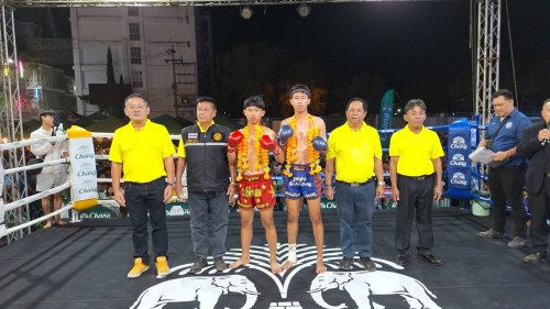 ทน.แม่สอด ร่วมพิธีเปิดงานศึกช้างมวยไทยเกียรติเพชรสัญจรมหากุศลฯ ณ สนามกีฬาสมเด็จพระนเรศวรมหาราช (สนามมวย ชั่วคราว) 