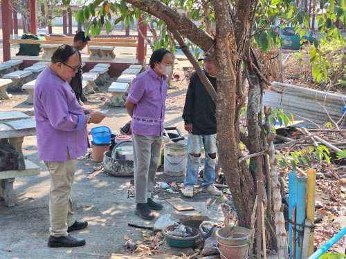 เทศบาลนครแม่สอด ลงพื้นที่ติดตามความเรียบร้อยการปรับปรุงภูมิทัศน์ ณ สุสานดอนแก้ว 
