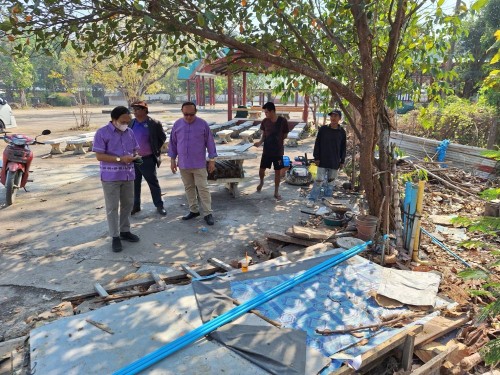 เทศบาลนครแม่สอด ลงพื้นที่ติดตามความเรียบร้อยการปรับปรุงภูมิทัศน์ ณ สุสานดอนแก้ว 