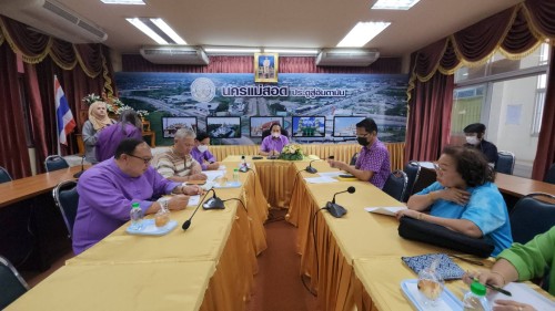 ทน.แม่สอด ร่วมกับคณะกรรมการวัด จัดประชุมเตรียมงานประเพณีสงกรานต์ ประจำปีงบประมาณ 2567 