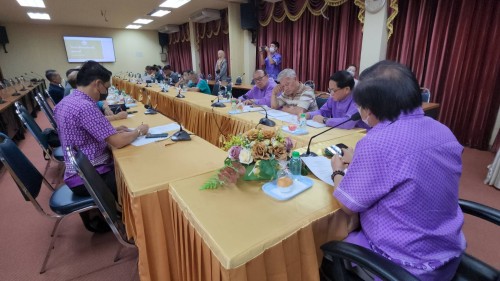 ทน.แม่สอด ร่วมกับคณะกรรมการวัด จัดประชุมเตรียมงานประเพณีสงกรานต์ ประจำปีงบประมาณ 2567 