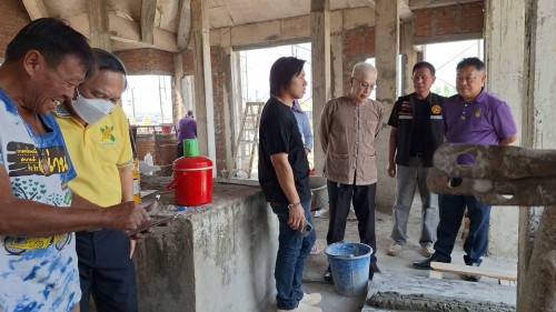 ทน.แม่สอด ลงพื้นที่ติดตามงานก่อสร้างศาลสมเด็จพระนเรศวรมหาราช และศาลหลักเมืองแม่สอด และโครงการฯ ถนนสองแควใต้ 