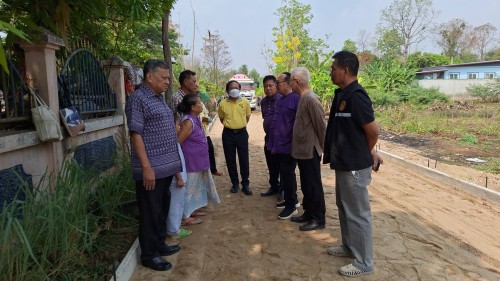 ทน.แม่สอด ลงพื้นที่ติดตามงานก่อสร้างศาลสมเด็จพระนเรศวรมหาราช และศาลหลักเมืองแม่สอด และโครงการฯ ถนนสองแควใต้ 