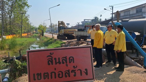 ทน.แม่สอด ลงพื้นที่ติดตามความคืบหน้า โครงการพัฒนาตามผังเมืองรวมเมืองแม่สอด อำเภอแม่สอด จังหวัดตาก