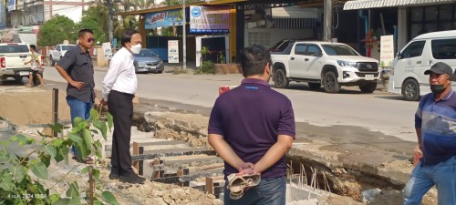 ทน.แม่สอด ลงพื้นที่ติดตามความคืบหน้า โครงการพัฒนาตามผังเมืองรวมเมืองแม่สอด อำเภอแม่สอด จังหวัดตาก