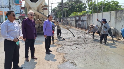 ทน.แม่สอด ลงพื้นที่ติดตามความคืบหน้า โครงการพัฒนาตามผังเมืองรวม  เมืองแม่สอด อำเภอแม่สอด จังหวัดตาก