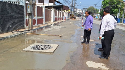ทน.แม่สอด ลงพื้นที่ติดตามความคืบหน้า โครงการพัฒนาตามผังเมืองรวม  เมืองแม่สอด อำเภอแม่สอด จังหวัดตาก