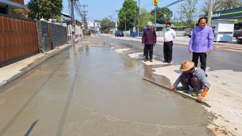 ทน.แม่สอด ลงพื้นที่ติดตามความคืบหน้า โครงการพัฒนาตามผังเมืองรวม  เมืองแม่สอด อำเภอแม่สอด จังหวัดตาก