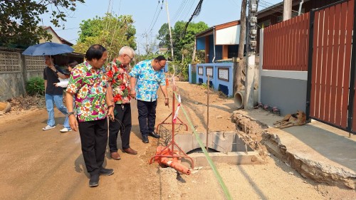 ทน.แม่สอด ลงพื้นที่ติดตามความคืบหน้า โครงการพัฒนาตามผังเมืองรวมเมืองแม่สอด อำเภอแม่สอด จังหวัดตาก