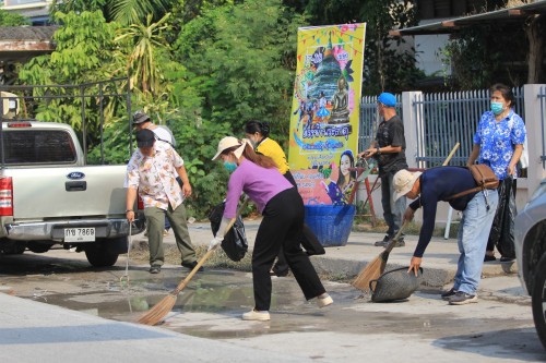 เทศบาลนครแม่สอด ดำเนินการทำความสะอาดหลังเทศกาลสงกรานต์