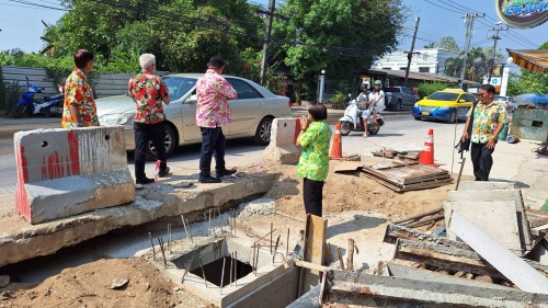 ทน.แม่สอด ลงพื้นที่ติดตามความคืบหน้า โครงการพัฒนาตามผังเมืองรวมเมืองแม่สอด อำเภอแม่สอด จังหวัดตาก