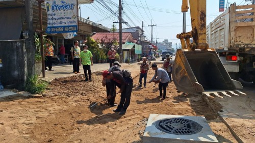 ทน.แม่สอด ลงพื้นที่ติดตามความคืบหน้า โครงการพัฒนาตามผังเมืองรวมเมืองแม่สอด อำเภอแม่สอด จังหวัดตาก