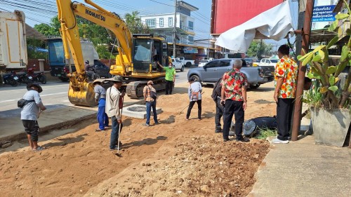 ทน.แม่สอด ลงพื้นที่ติดตามความคืบหน้า โครงการพัฒนาตามผังเมืองรวมเมืองแม่สอด อำเภอแม่สอด จังหวัดตาก