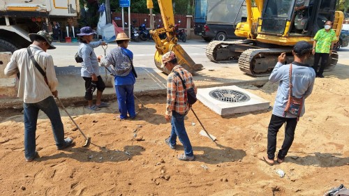 ทน.แม่สอด ลงพื้นที่ติดตามความคืบหน้า โครงการพัฒนาตามผังเมืองรวมเมืองแม่สอด อำเภอแม่สอด จังหวัดตาก