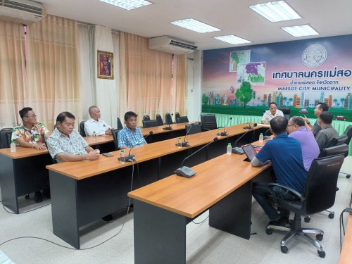 เทศบาลนครแม่สอด ร่วมกับกรมโยธาธิการและผังเมือง ลงพื้นที่เพื่อสำรวจ ปรับปรุงซ่อมแซมสถานีสูบน้ำ